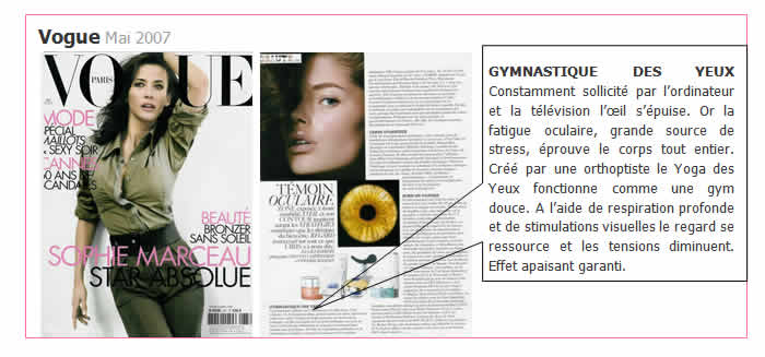 Vogue article Yoga des yeux 